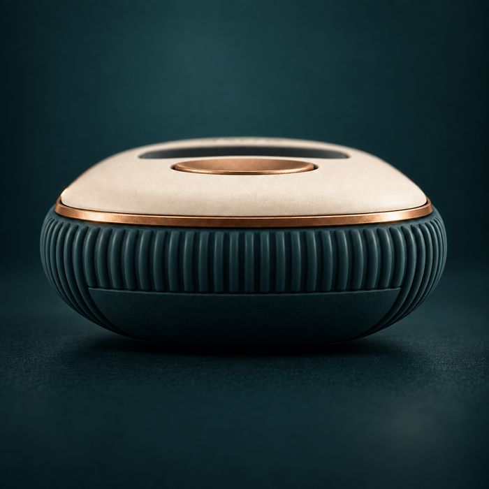 Underside of the device, flat copper base