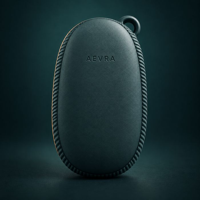 Rear of the device, soft-touch teal