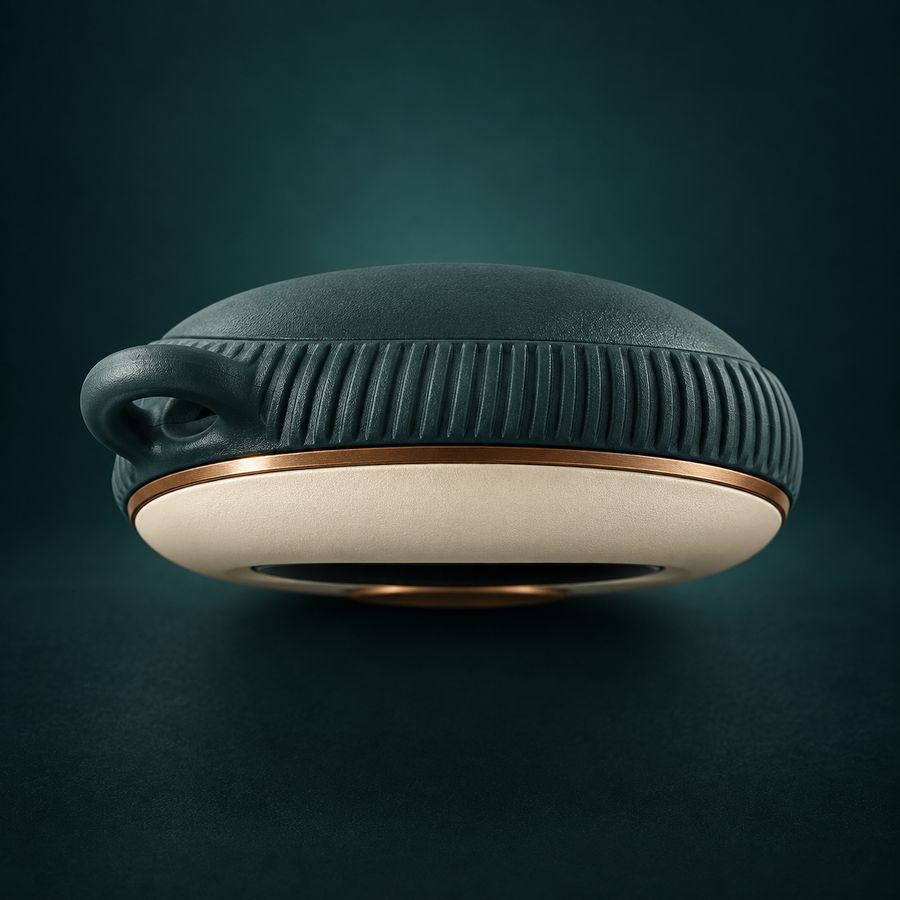 Seen from above, with the copper edge